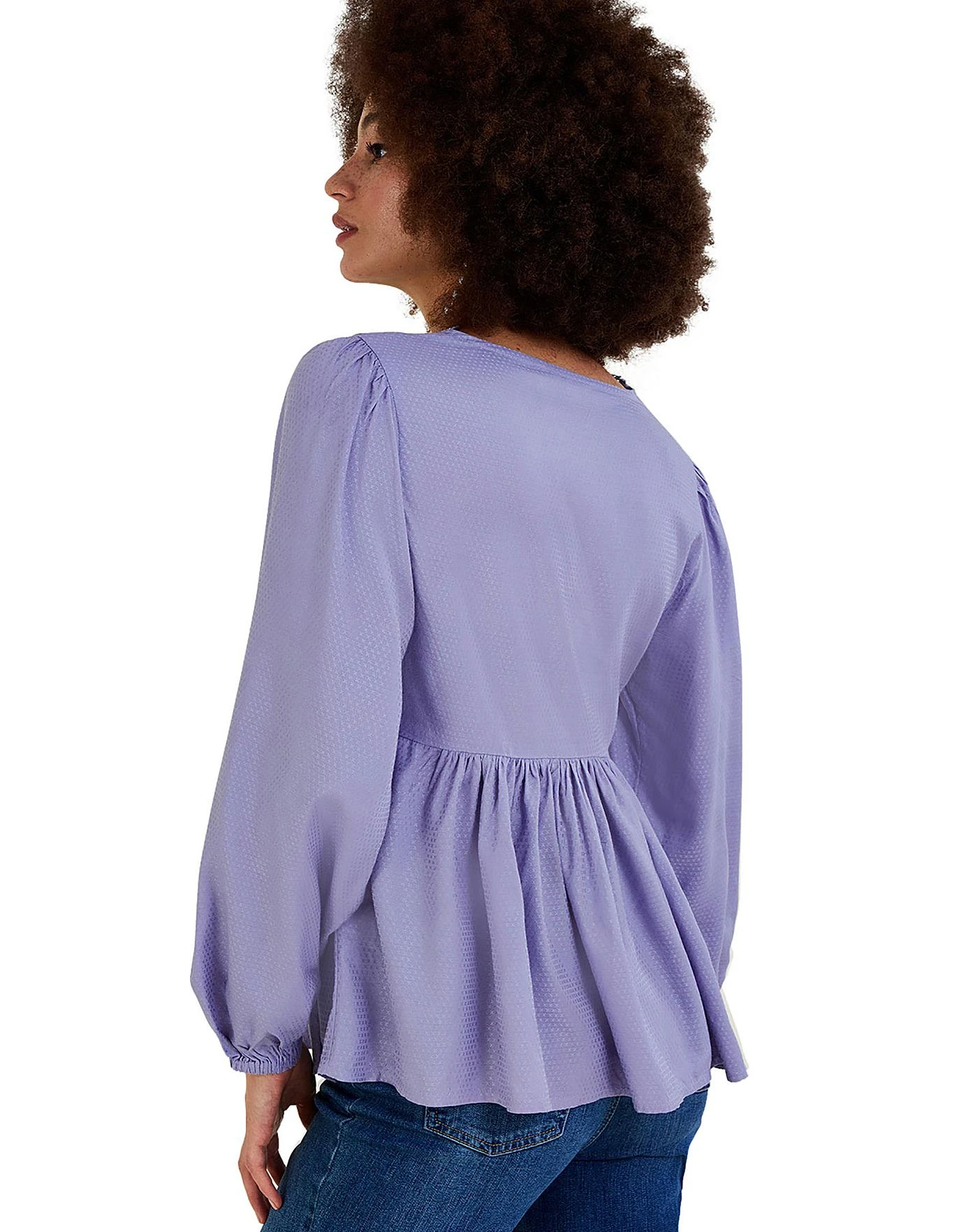 Monsoon Lucy Lace Plain Top| Lilac 3 Monsoon Lucy Lace Plain Top| Lilac - Image 3