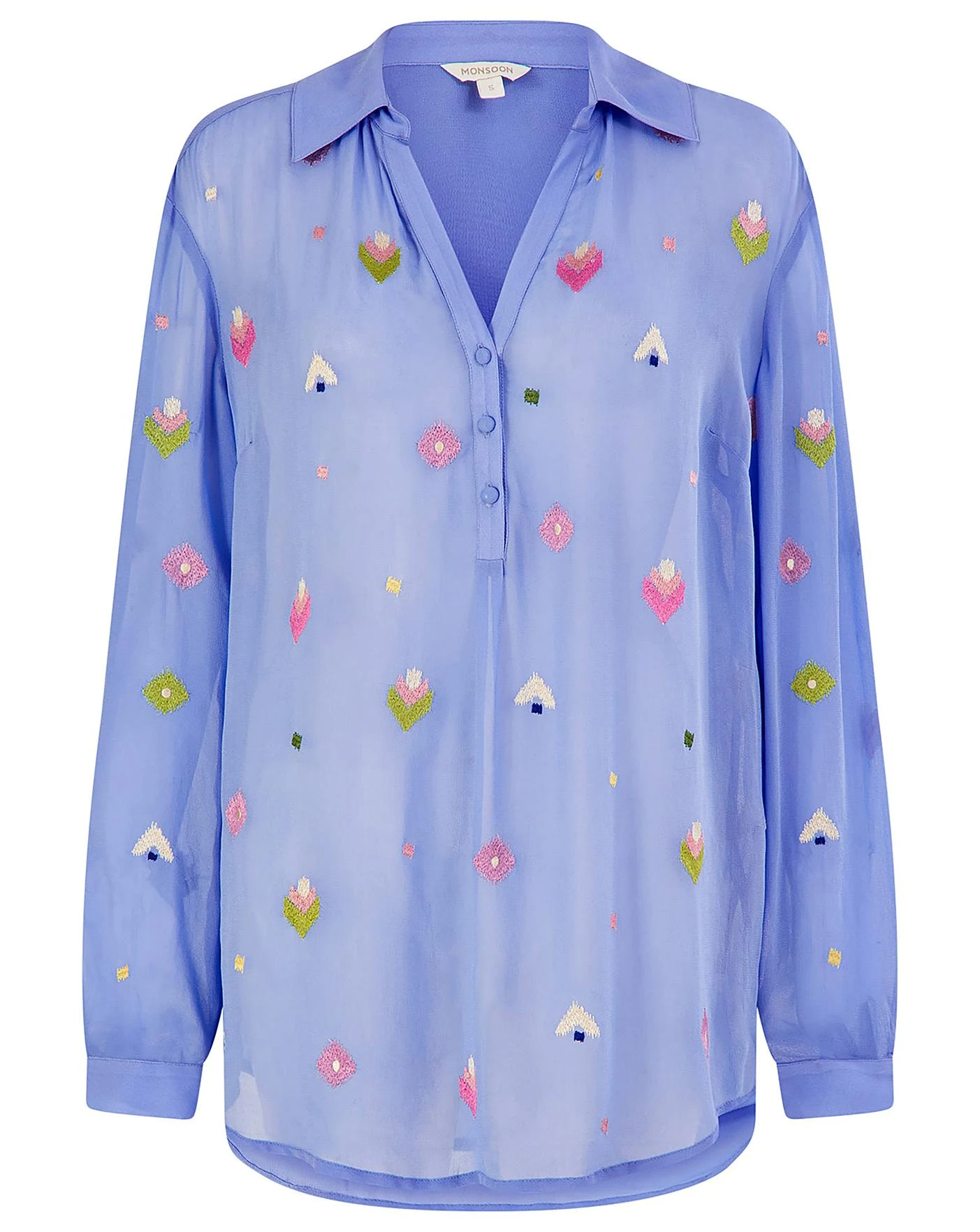 Monsoon Gael Embroidered Blouse| Blue 1 Monsoon Gael Embroidered Blouse| Blue