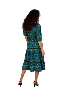 Monsoon Tiered Leaf Midi Jersey Dress| Green -Cheap Wovinity Store jr696 54070807 2