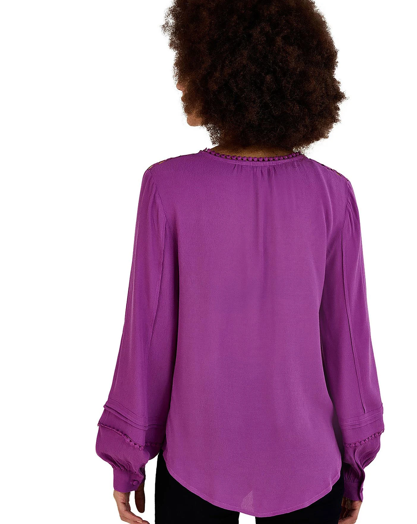 Monsoon Hope Lace Trim Top| Violet 2 Monsoon Hope Lace Trim Top| Violet - Image 2