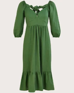 Monsoon Melanie Tea Dress| Green