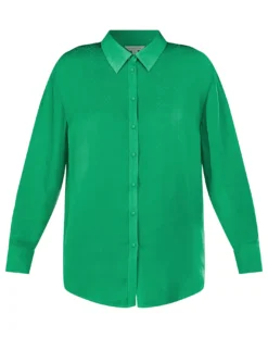 Monsoon Saskia Satin Blouse| Green