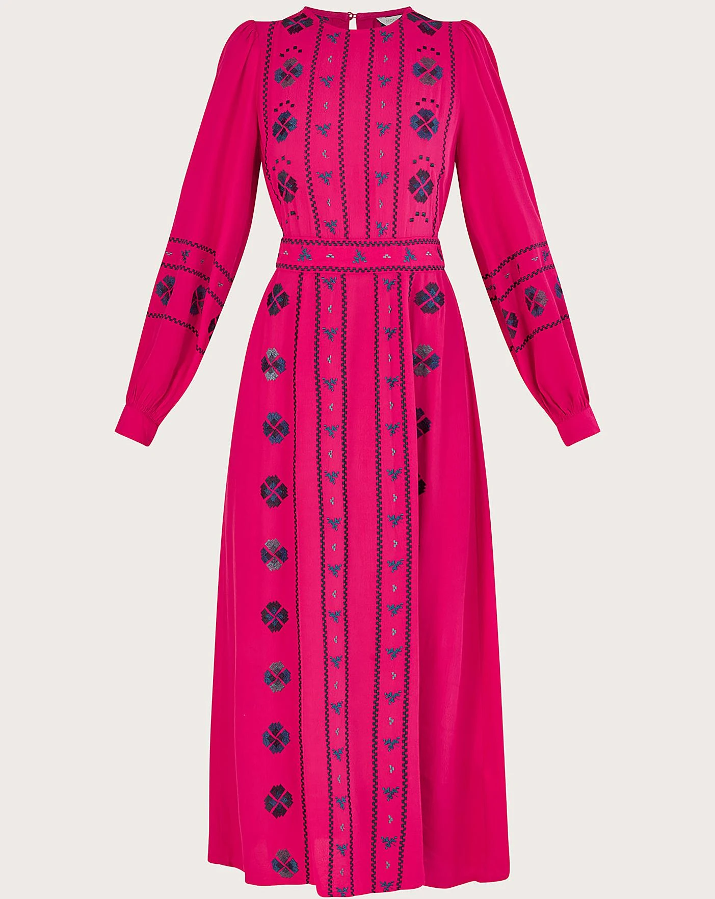 Monsoon Elliana Embroidered Midi Dress| Pink 1 Monsoon Elliana Embroidered Midi Dress| Pink