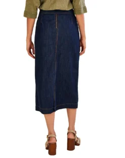 Monsoon Denim Belted Button Front Skirt| Indigo -Cheap Wovinity Store pv124 34106645 4