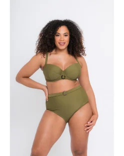 Curvy Kate Retro Sun Padded Balcony Bikini Top| Olive