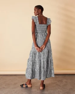Accessorize Gingham Tiered Dress| Black/White -Cheap Wovinity Store qd196 59707490 2