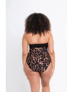 Curvy Kate Wrapsody Bandeau Swimsuit| Leopard Print -Cheap Wovinity Store qd378 wrapsody leopard 9