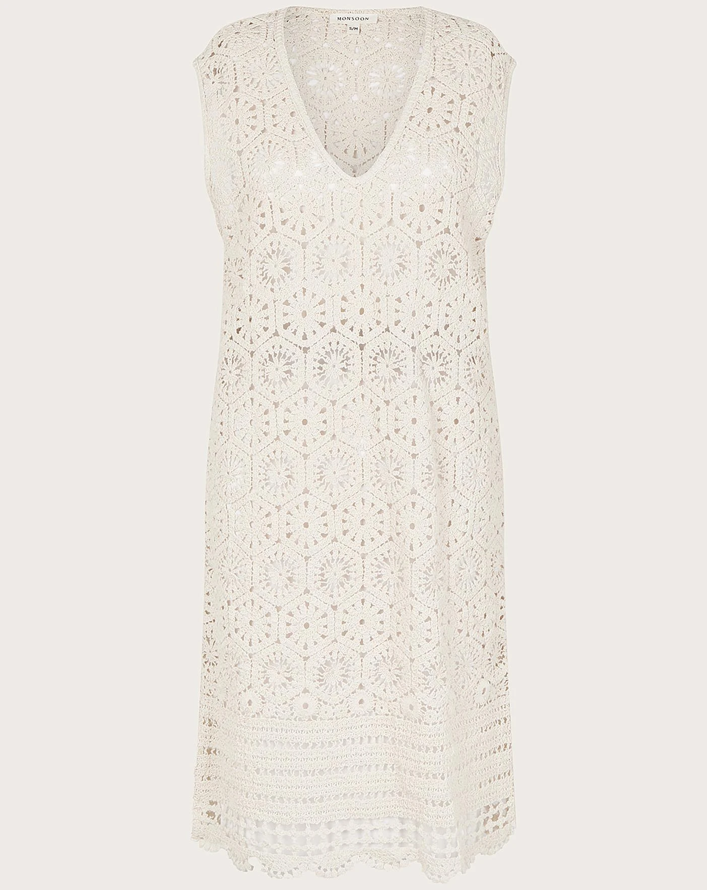 Monsoon Crochet Tunic Dress| Natural 1 Monsoon Crochet Tunic Dress| Natural