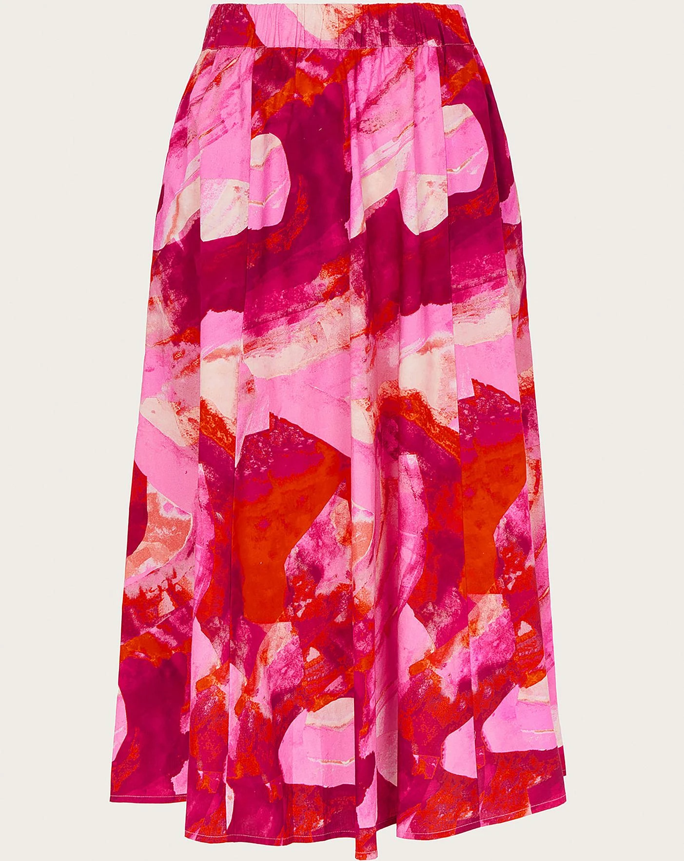 Monsoon Khari Abstract Print Midi Skirt| Pink 1 Monsoon Khari Abstract Print Midi Skirt| Pink