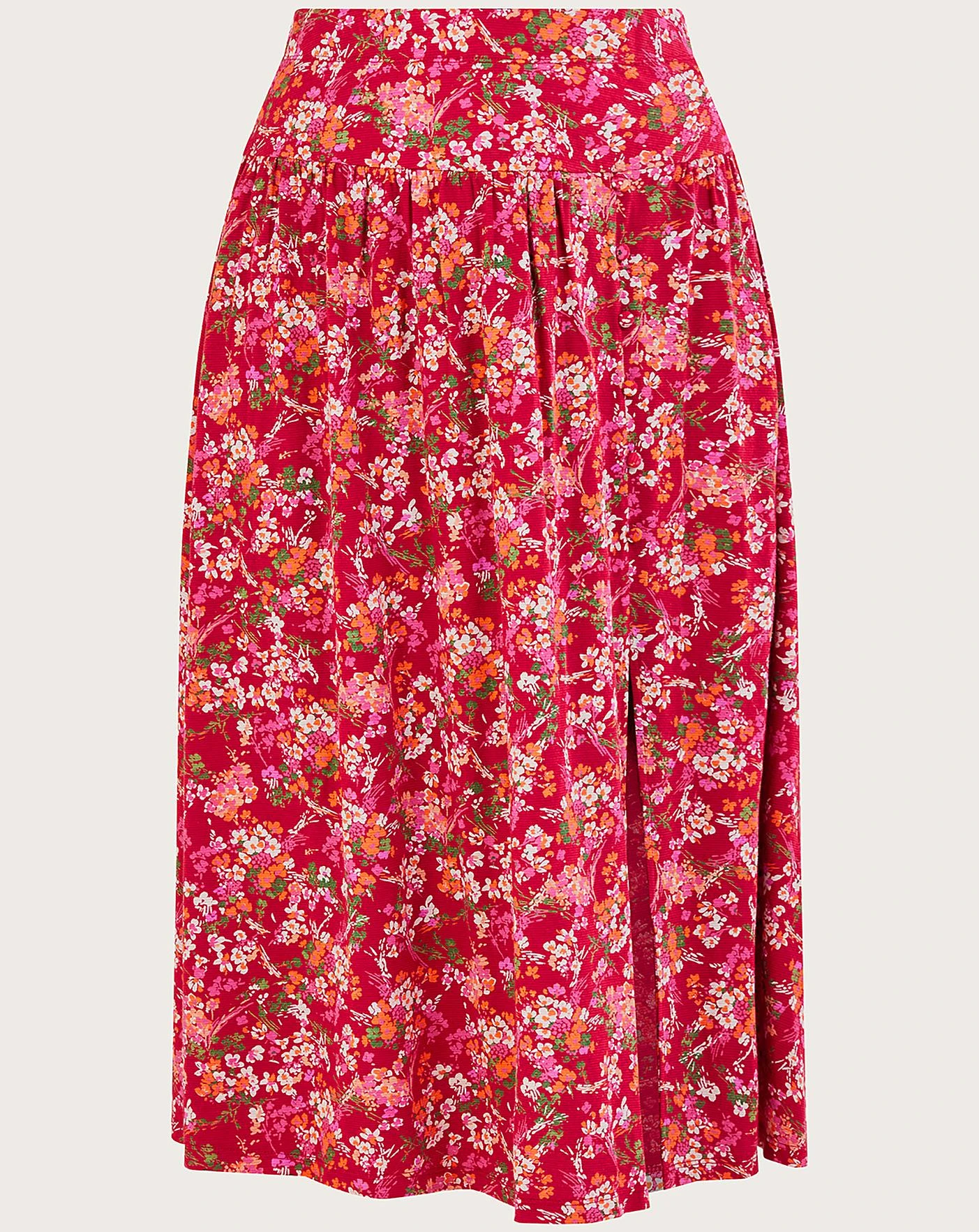 Monsoon Ditsy Floral Print Skirt| Red 1 Monsoon Ditsy Floral Print Skirt| Red
