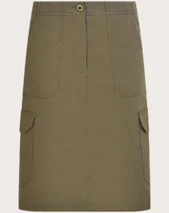 Monsoon Plain Longline Cargo Skirt| Khaki