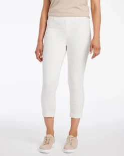 Amber White Pull On Crop Jeggings| White -Cheap Wovinity Store t01ig266502w