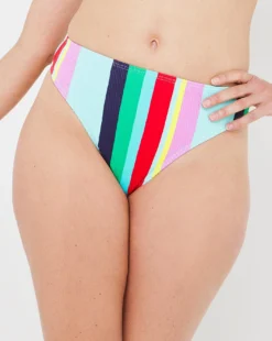 Simply Be Mix And Match Textured Bikini Brief| Stripe