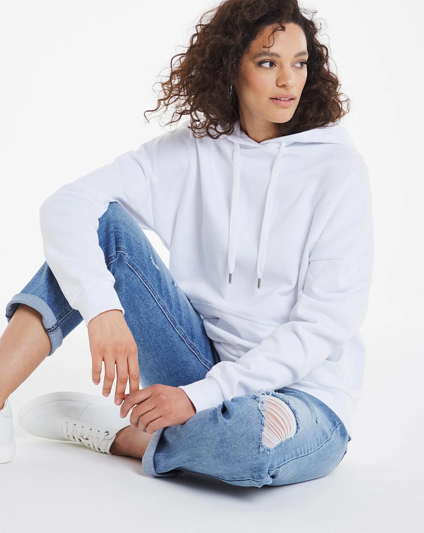 Simply Be Fern Light Stonewash Slim Ripped Boyfriend Jeans| Light Stonewash 5 Simply Be Fern Light Stonewash Slim Ripped Boyfriend Jeans| Light Stonewash - Image 5