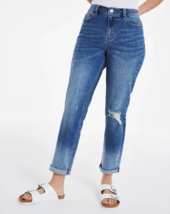 Simply Be Fern Dark Stonewash Slim Ripped Boyfriend Jeans| Dark Stonewash 8 Simply Be Fern Dark Stonewash Slim Ripped Boyfriend Jeans| Dark Stonewash -Cheap Wovinity Store u01nb646502w