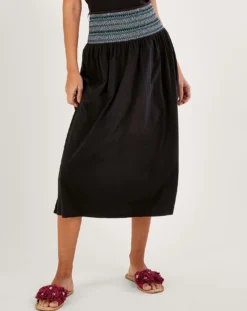 Monsoon Shirred Waist Jersey Skirt| Black -Cheap Wovinity Store uj337 54316401 2