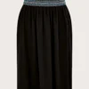 Monsoon Shirred Waist Jersey Skirt| Black