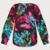Monsoon Bria Palm Print Blouse| Midnight