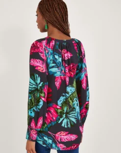 Monsoon Bria Palm Print Blouse| Midnight -Cheap Wovinity Store uj359 54280654 4