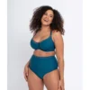 Curvy Kate First Class High Waist Bikini Bottom| Deep Teal