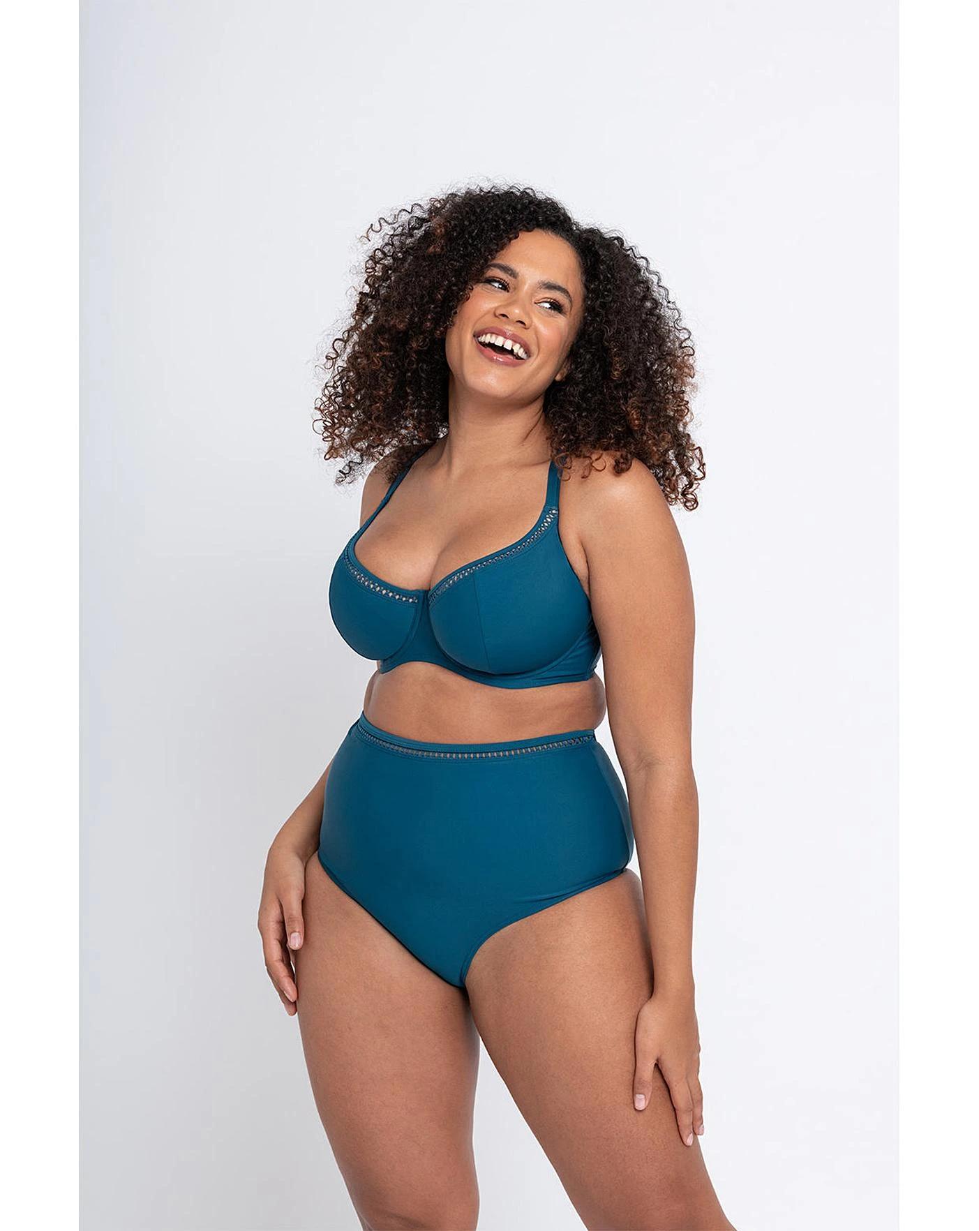 Curvy Kate First Class High Waist Bikini Bottom| Deep Teal 1 Curvy Kate First Class High Waist Bikini Bottom| Deep Teal