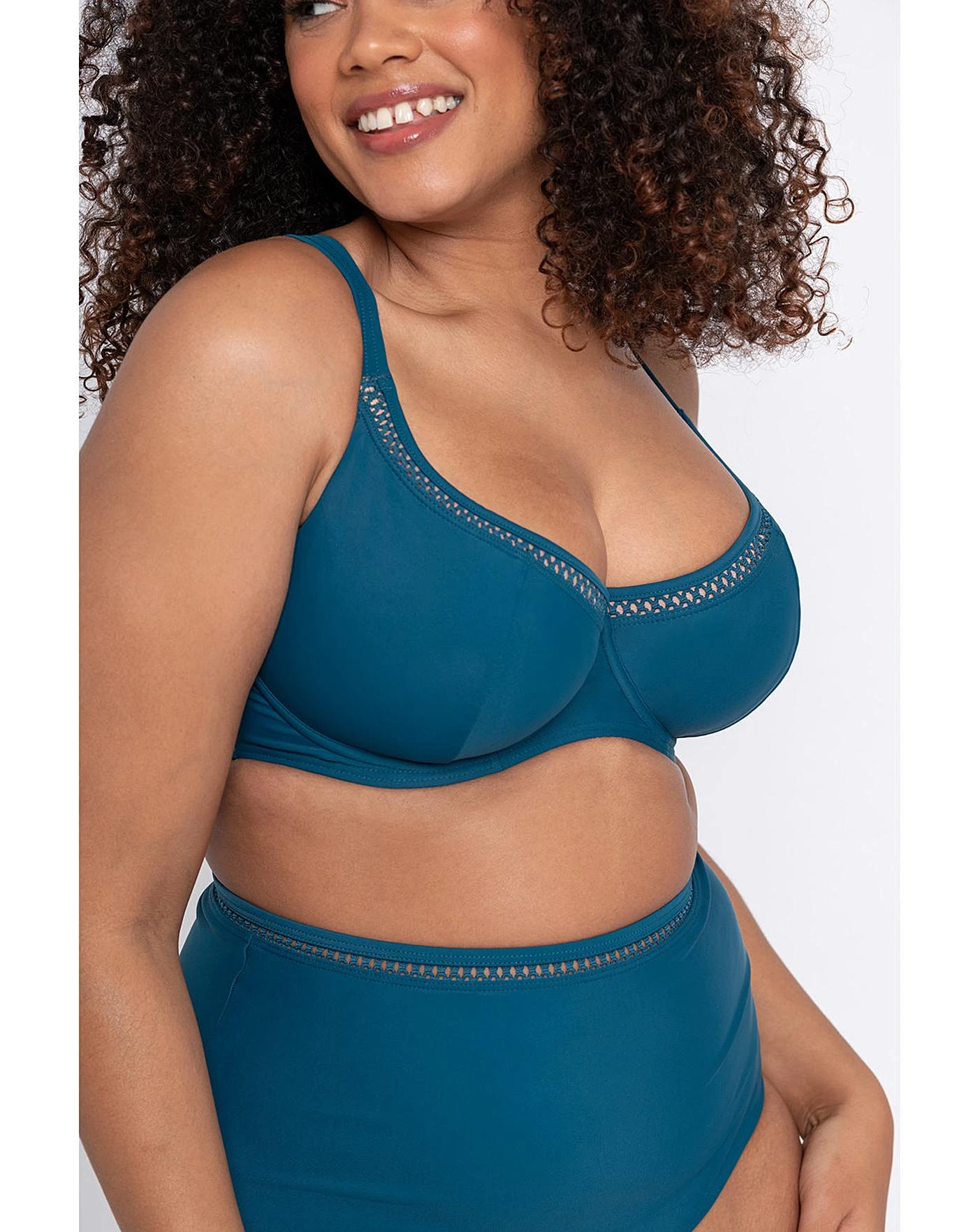 Curvy Kate First Class High Waist Bikini Bottom| Deep Teal 3 Curvy Kate First Class High Waist Bikini Bottom| Deep Teal - Image 3