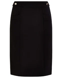 Monsoon Ponte Pencil Skirt| Black