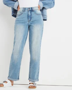 24/7 Light Stonewash Boyfriend Jeans Made With Organic Cotton| Light Stonewash -Cheap Wovinity Store v01yy531730w
