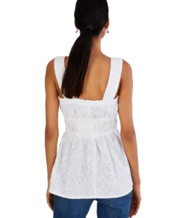 Monsoon Broderie Wide Strap Cami Top| White -Cheap Wovinity Store vj076 54150513 2