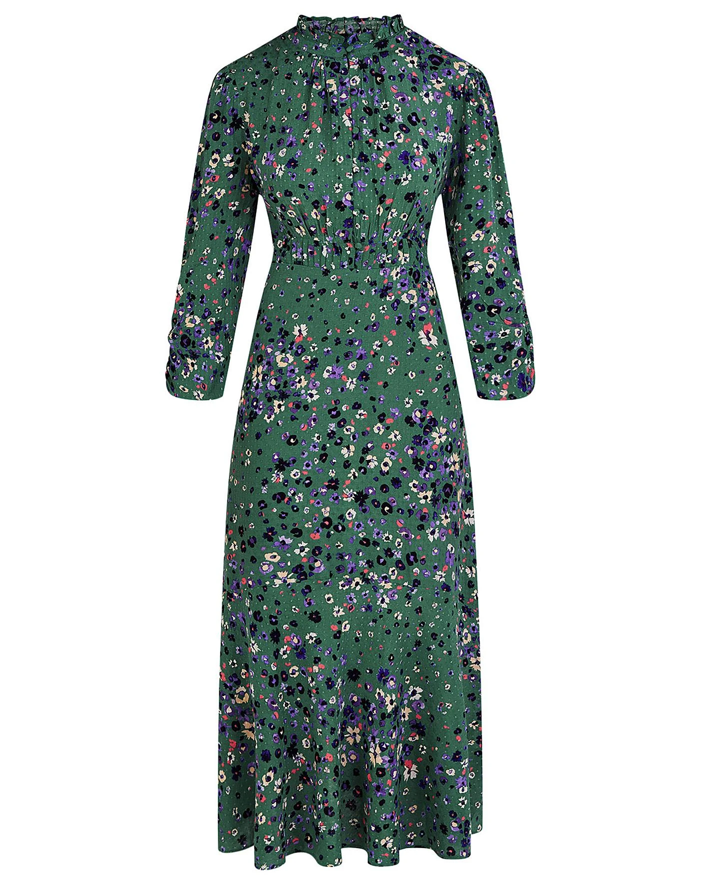 Monsoon Blossom Print Shirt Dress| Green 1 Monsoon Blossom Print Shirt Dress| Green