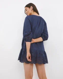 Vibrant Islands Cotton Broderie Anglaise Beach Kaftan| Navy 8 Vibrant Islands Cotton Broderie Anglaise Beach Kaftan| Navy -Cheap Wovinity Store w01bc467739w