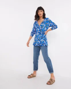 Joe Browns Wrap Front Top| Blue -Cheap Wovinity Store w01gv863726w