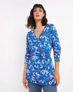 Joe Browns Wrap Front Top| Blue