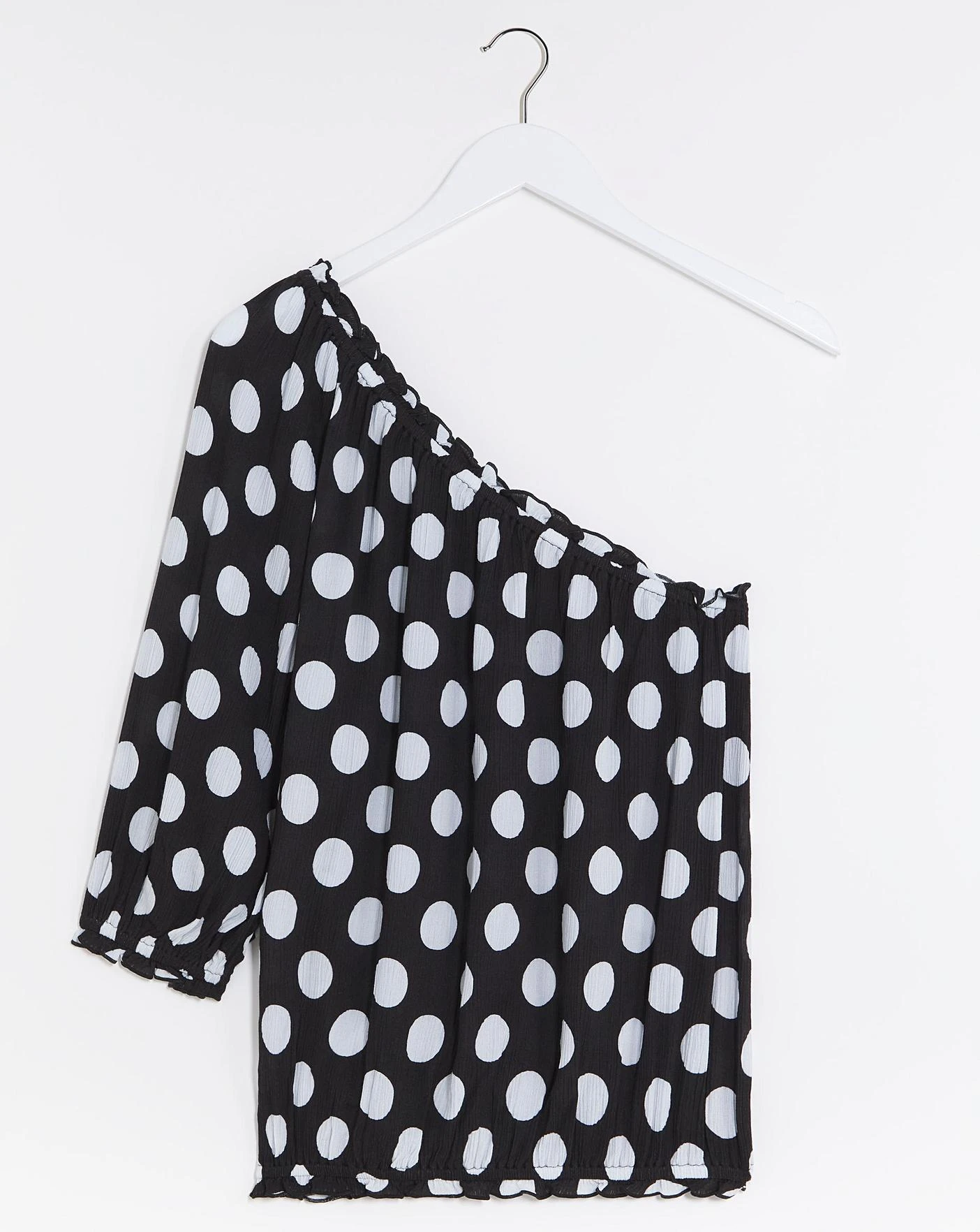 Simply Be One Shoulder Beach Top| Polka Dot 2 Simply Be One Shoulder Beach Top| Polka Dot - Image 2