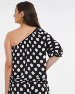 Simply Be One Shoulder Beach Top| Polka Dot 9 Simply Be One Shoulder Beach Top| Polka Dot -Cheap Wovinity Store w01ia325749w