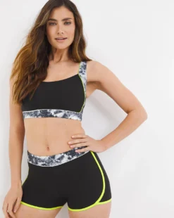 Sports Swim Crop Top| Mono Floral