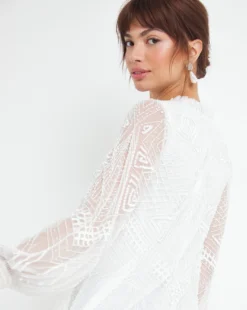 Joanna Hope Beaded Dress| Ivory -Cheap Wovinity Store w01mn649744w