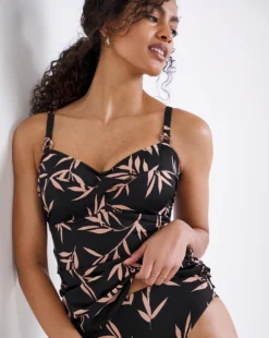 Fantasie Luna Bay Twist Front Tankini Top| Black Print -Cheap Wovinity Store w01sp891745w