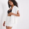 Simply Be Mix And Match Towelling Beach Co-ord| White