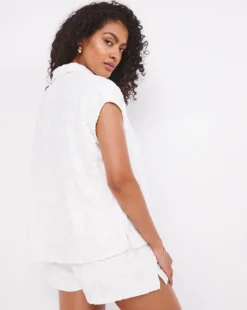 Simply Be Mix And Match Towelling Beach Co-ord| White -Cheap Wovinity Store w01ut976742w