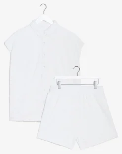 Simply Be Mix And Match Towelling Beach Co-ord| White -Cheap Wovinity Store w01ut976951s