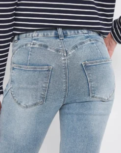 Dream Sculpt Light Blue Straight Leg Jeans| Light Blue -Cheap Wovinity Store w01uy123705w