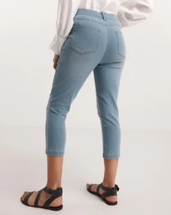 Amber Light Blue Crop Jeggings| Light Blue -Cheap Wovinity Store w01uy435761w