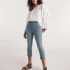 Amber Light Blue Crop Jeggings| Light Blue