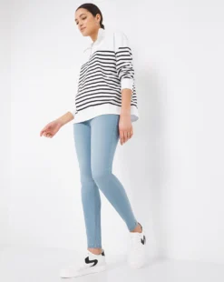 Amber Light Blue Skinny Jeggings| Light Blue