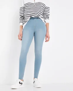 Amber Light Blue Skinny Jeggings| Light Blue -Cheap Wovinity Store w01uy440744w