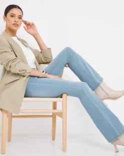 Erin Light Blue Bootcut Jeggings| Light Blue