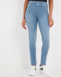 Bella Light Blue Slim Leg Jeggings| Light Blue