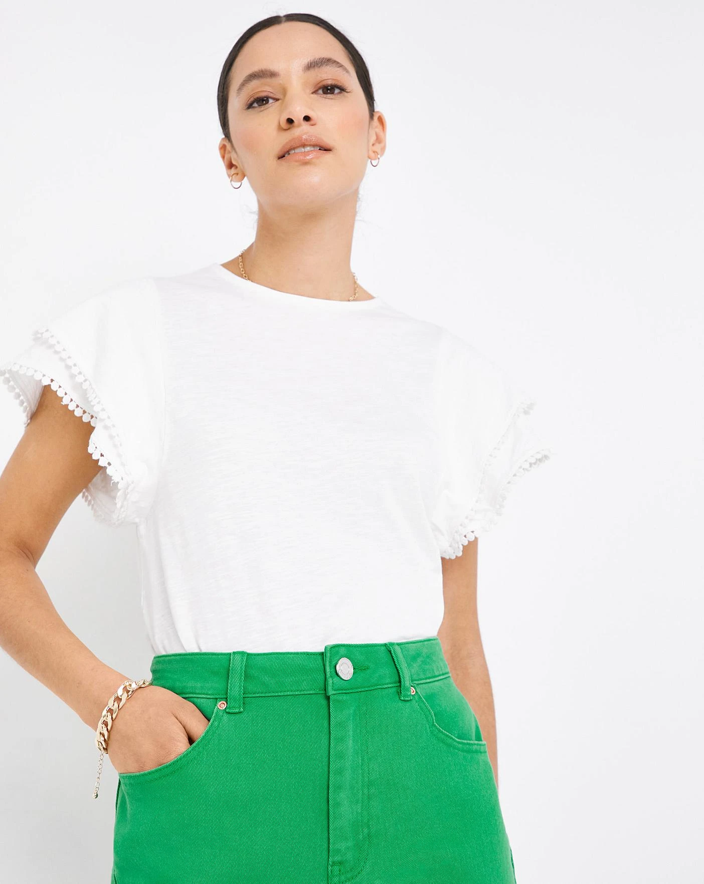 Demi High Waisted Mom Jeans| Bright Green 2 Demi High Waisted Mom Jeans| Bright Green - Image 2