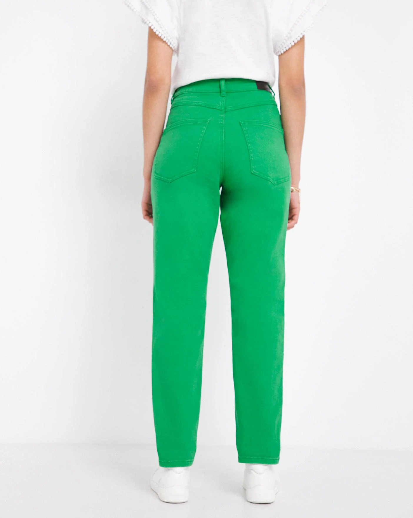 Demi High Waisted Mom Jeans| Bright Green 4 Demi High Waisted Mom Jeans| Bright Green - Image 4